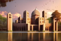 Worlds best building design for a college campus. Unique and brilliant architectural design similar to Taj mahal.