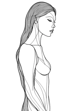 Outline of female body