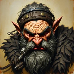 Dnd, fantasy, dwarf, handpainted by a renaissance artist, oil painting, head portrait, sturdy, mighty, grizzled, old, angry, barbarian