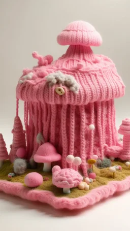 A pink magical woolly land designed in Navajo yarn