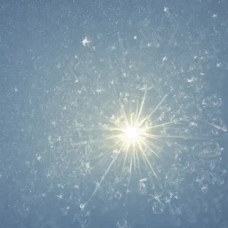 celestial, reflection, ice crystals, snow, icicles