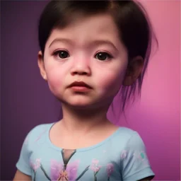 Wearing make up avatar in pandora toddler, full body, Pandora background