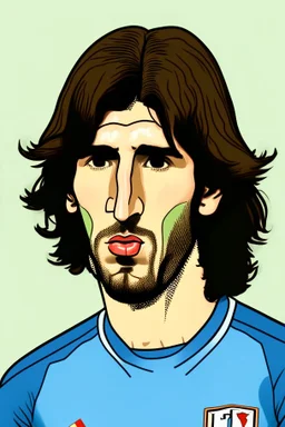 Sandro Tonali Italian football player ,cartoon 2d