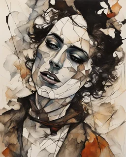 If wild my breast and sore my pride, I bask in dreams of suicide; If cool my heart and high my head, I think, how lucky are The Dead, illustration in the Abstract Expressionist style of Egon Schiele, highly detailed, in bold expressive brushstrokes, in subdued natural color, with fine ink outlining by Warren Ellis