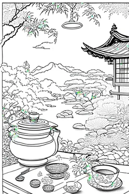 Japanese Tea coloring page