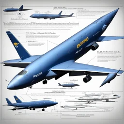 [3d isometric view complemented by diagrams and technical blueprints] Boeing decided to adopt the technology of the B767-400ERX project to develop the second version of the KC-46 model, which was named KC-46E. The aircraft was equipped with Engine Alliance GP7172 engines. Deliveries to the USAF started from the 51st aircraft.
