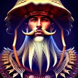 Mushroom shaman, full beard, portrait