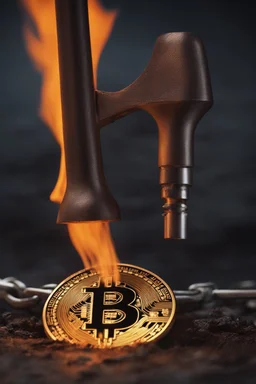 a branding iron has just burned a Bitcoin logo into the skin of a man. The mark is on the mans back and It is still hot and steam can be seen from the burn mark. Super realistic, dramatic, 8k