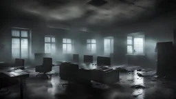 a vivid and chilling medium prompt depicting (ghosts) (((appearing))) in abandoned corporate (offices), dark and eerie atmosphere, supernatural, paranormal activity, spectral figures, haunted, abandoned, abandoned buildings, empty spaces, spooky, surreal, mysterious, unsettling, abandoned furniture, flickering lights, shadows, mist, misty, ghostly encounters, horror movie scene, paranormal investigation, suspenseful, paranormal phenomena, supernatural beings, phantom presence, spectral manifesta