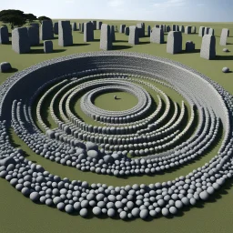 Million of small stones (high res photo by Ray Harryhausen) fractal Stonehenge made of many little stones, each stone is fractal