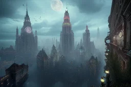 Livorno+Quebec city+Gothic city+BioShock+Dishonored+Bloodborne +trieste+Edinburgh+Chicago+victorian London+decòpunk Skyscraper+ +steampunk+biopunk+alphonse mucha, greg rutkowski,matte painting, cryengine, hyper detailed, felix kelly, fantasy art, seb mckinnon