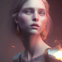 portrait of samantha prince set in fire, cinematic lighting, photorealistic, ornate, intricate, realistic, detailed, volumetric light and shadow, hyper HD, octane render, unreal engine insanely detailed and intricate, hypermaximalist, elegant, ornate, hyper-realistic, super detailed --v 4