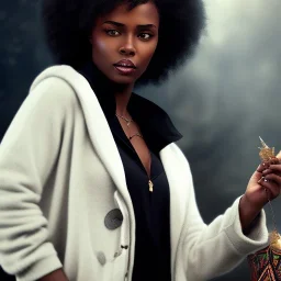  a pretty black women in harry potter dreamlikeart style created by Anon739309