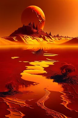 golden bloody landscape
