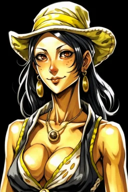Portrait of Nico Robin, from One Piece manga; Caravaggio style