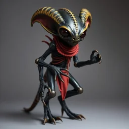 Black alien gremlin treant Robot