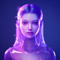 transparent crystal girl highly detailed, glowing,Insanely detailed photograph of an elaborate beautiful girl fantasy art album cover art 4K 64 megapixels 8K resolution HDR Greek shiny space colours jewelry celestial hair eyes light