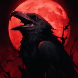 "Generate a high-resolution image of a very macabre crow. The scene should be set in dim, shadowy lighting, giving the atmosphere a dark and eerie feeling. The crow should have sinister, menacing features, with ragged feathers, sharp talons, and piercing eyes that glow faintly. Ensure that the background is ominous, perhaps with hints of fog or a moonlit graveyard, adding to the overall spooky ambiance. The entire image should convey a sense of dread and mystery." resolution 60k