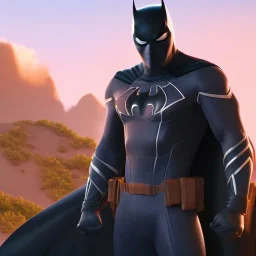 Spiderman and batman in the middle of desert by Fvckrender