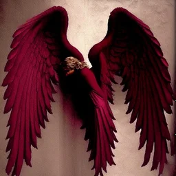 angels with burgundy wings