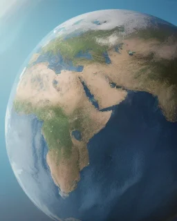 globe Earth of future with incredible details, 8k