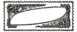 an old engraved stamp with decorative corner elements in the top left and bottom right. add extra elements and color from antique printing