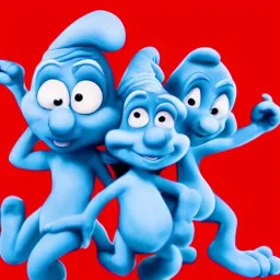 Smurfs, red color