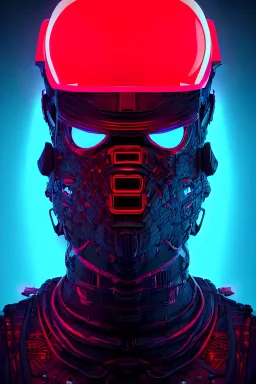 cyber punk, oni mask, 3 d render beeple, portrait, japanese neon red kanji, unreal engine render, intricate abstract, intricate artwork, beeple, octane render, epcot, shadows of colossus, glitch art, glitchcore, organic, forest druid, hellscape, futurescape, trending on artstation, greg rutkowski very coherent symmetrical artwork. cinematic, key art, hyper realism, high detail, octane render, 8 k, iridescent accents, albedo from overlord, the library of gems, intricate abstract.