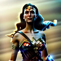 Wonder woman battles a insect, futuristic design, rain in background, close-up face, geometric armor, female face, 3d unreal engine, black face, close up armor, fine detail, lovely face