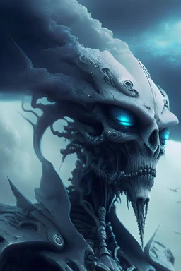 Undead clouds futuristic alien,highly detailed, artstation, sharp focus