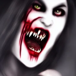 beatiful scary vampire