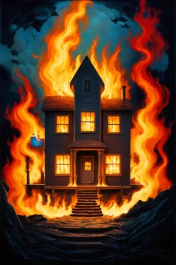 The fire in the Mad House at the end of time; surrealism