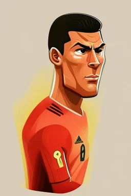 Cristiano Ronaldo Portuguese football player cartoon 2d