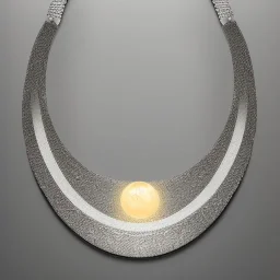 necklace with a simple, elegant design featuring a single, shimmering polyester in pendant