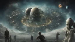 matrix universe, space, planets, god creation, few races of aliens on the earth