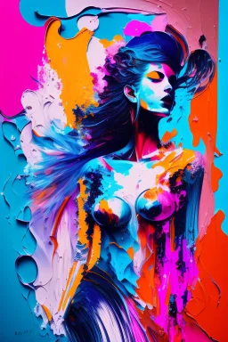 Abstract art night girl