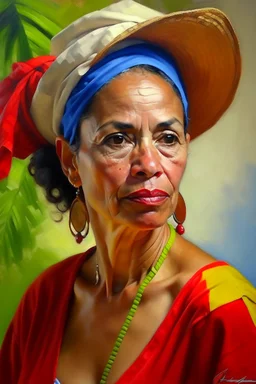 cuban woman painting