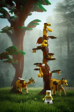 lego tree forest animals children