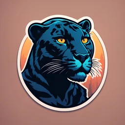 Panther Scout in sticker half-tone art style