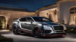 Bentley Bentayga And Lamborghini Veneno merged, desktop wallpaper, 4K, Cinematic, rear view