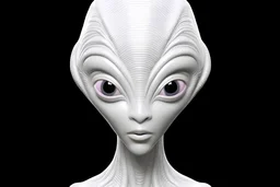 nordic alien Big head in relation to its body. Long, thick, white hair that falls on the shoulders. The ears are small and the eyes are blue and round in shape High forehead, symmetrical and beautiful face Small nose, curvy lips. Narrow mouth Long slim body. And specific muscles. Soft white skin with smooth complexion. Athletic, close to reality