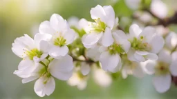 Apple blossoms, light, close-up, blurred background