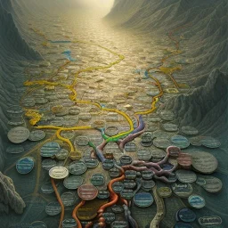 colored pins positioned throughout a map, roads and highways, desaturated colored map, highly detailed, intricate design, smooth, realistic render, Artstation, smooth, sharp focus, illustration, artgerm, tomasz alen kopera, peter mohrbacher, donato giancola, joseph christian leyendecker, wlop, boris vallejo