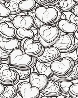 simple illustration of a sweethearts candy on a white background. Black outline.