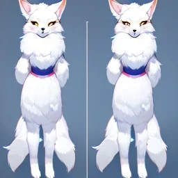  a fox fursona, well drawn, 8k, high quality, realistic, masterfully drawn, fur, furry, fursona reference sheet, in frame, full body portrait, anthropomorphic, screen for a face, backlighting, soft coloring, pastel coloring, animal legs, paws