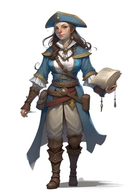 young female air genasi pirate cleric dnd