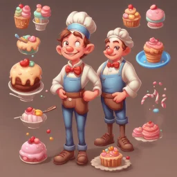 a cartoon character thirty years old confectioner , an ultrafine detailed painting by senior character artist, featured on polycount, sots art, artstation hd, 2d game art, behance hd
