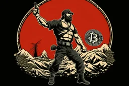 freedom fighter crypto degen bitcoin anarchist rising up