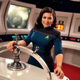 [Melissa Navia as Star Trek helmsman Erica Ortegas]
