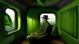 life in a spaceship Abstract, surreal, Optical illusion, Igor Morski and rene Magritte and edward hopper